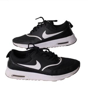 Nike Air Max Thea Black Activewear Walking Running Shoes Athleisure Size 6 White